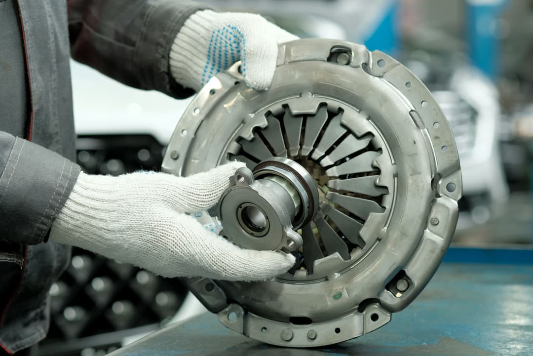 Mechanic working on a car